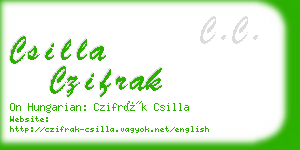 csilla czifrak business card